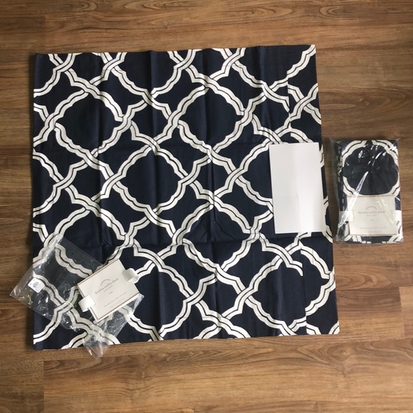 Pottery Barn Bedding Pottery Barn Kendra Trellis Euro Shams Navywhite Poshmark